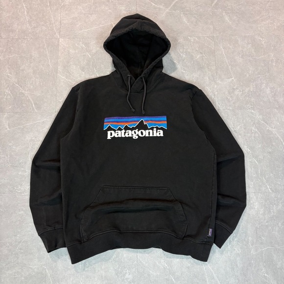 Patagonia Other - Patagonia Mens Upside Down P-6 Logo Hoodie Black Sweatshirt 1804
